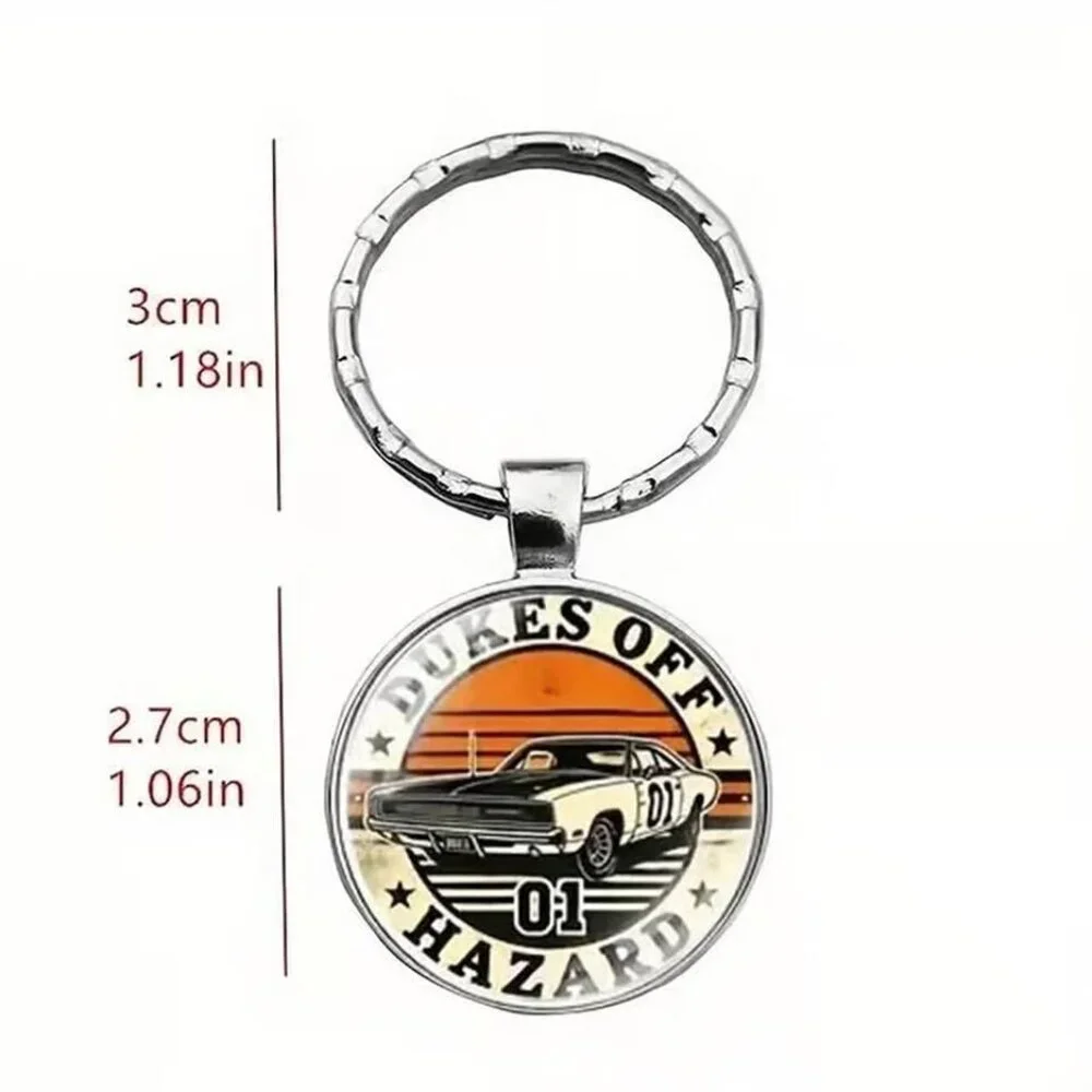 Stainless Steel DUKES OF HAZARD Keyring Keychain Accessory